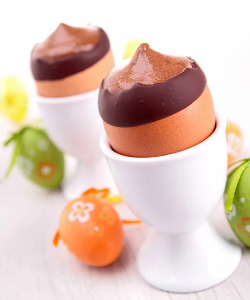 Velikonoční čokoládové mousse — Stock fotografie