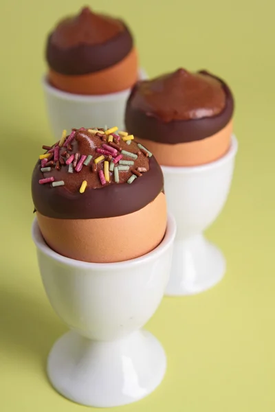 Mousse de chocolate de Pascua —  Fotos de Stock