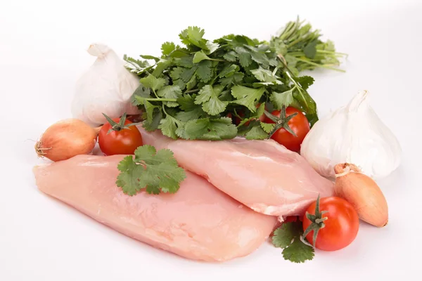 Surowego kurczaka i składnik — Zdjęcie stockowe