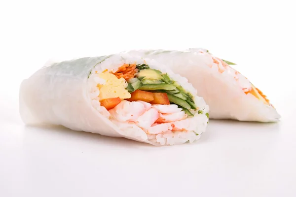 Elszigetelt vegetáriánus sushi — Stock Fotó