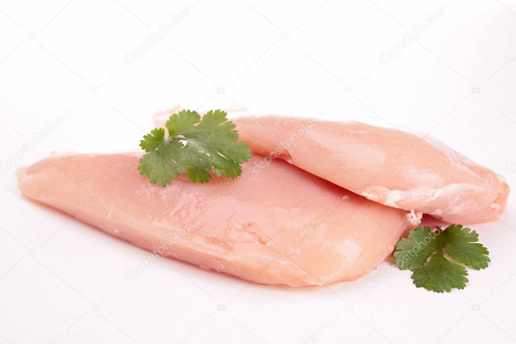 Isolated raw chicken breast Stock Photo by ©studioM 19822221