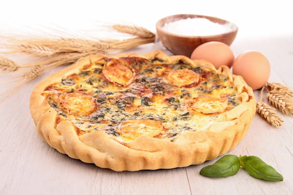 Spenat quiche — Stockfoto