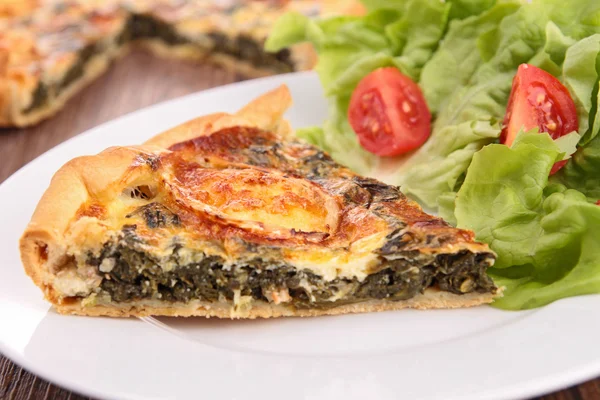 Spanac quiche — Fotografie, imagine de stoc