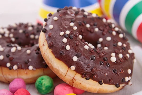 Chocolate donuts — Stock Photo, Image