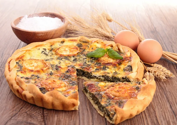 Spanac quiche — Fotografie, imagine de stoc