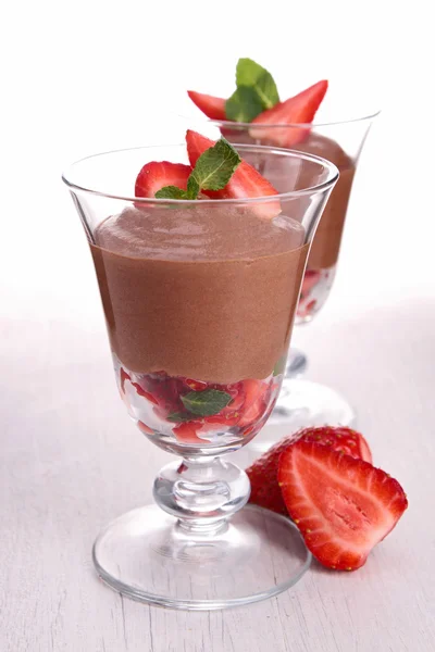 Mousse de chocolate — Fotografia de Stock