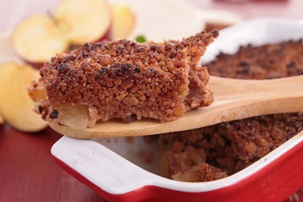 Chocolate and apple crumble — Stock Photo, Image