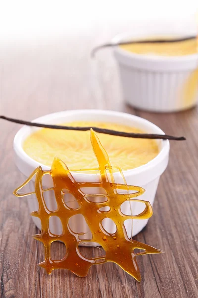 Crème caramel desszert — Stock Fotó