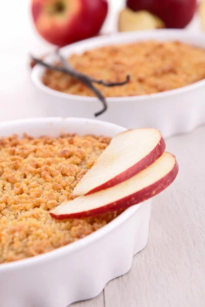 Gourmet apple crumble — Stock Photo, Image