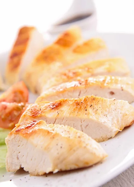 Closeup on sliced chicken breast — Stock Photo, Image