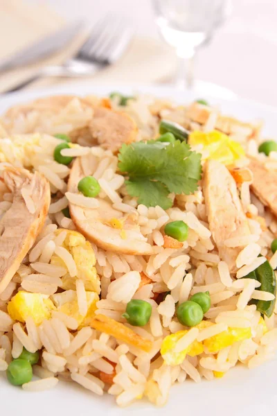 Chicken fried rice — Stock Photo, Image