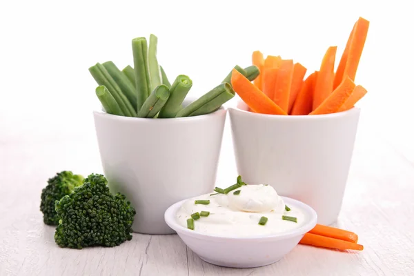 Vegetales y dip — Foto de Stock