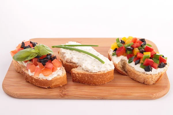 Asortyment bruschetta — Zdjęcie stockowe