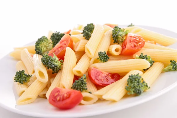 Pasta with tomato and broccoli — Stock Photo, Image