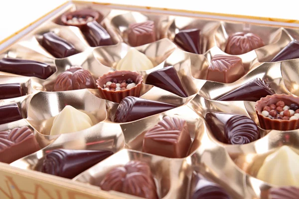 Sortiment av choklad godis — Stockfoto