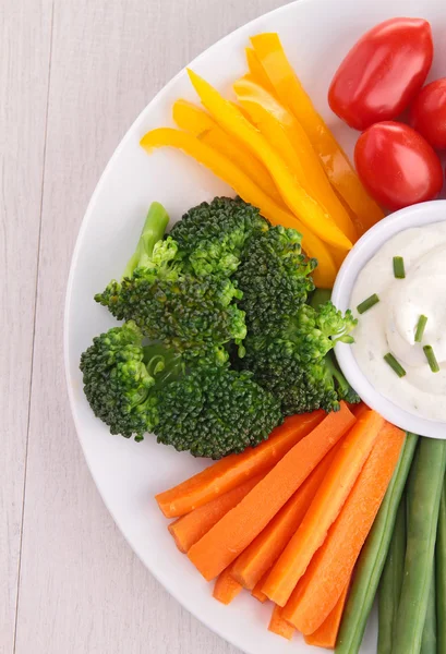 Verduras y dip — Foto de Stock