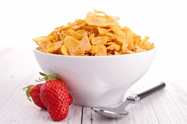 Tazón de cereal con frutas bayas — Foto de Stock