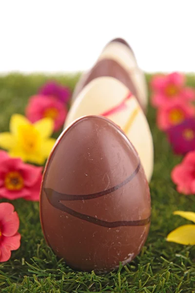 Chocolate easter eggs — Stock Photo, Image