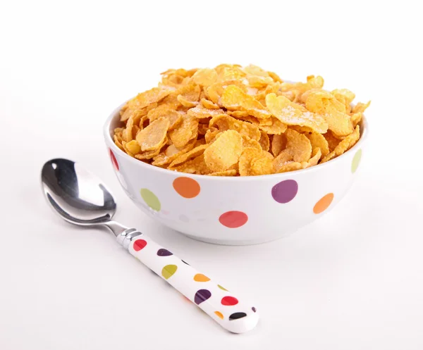 Bowl of cornflakes — Stock Photo, Image