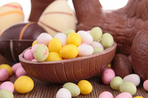 Easter chocolate eggs — Stock Photo, Image