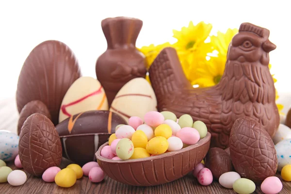 Assortimento di uova di cioccolato pasquale — Foto Stock