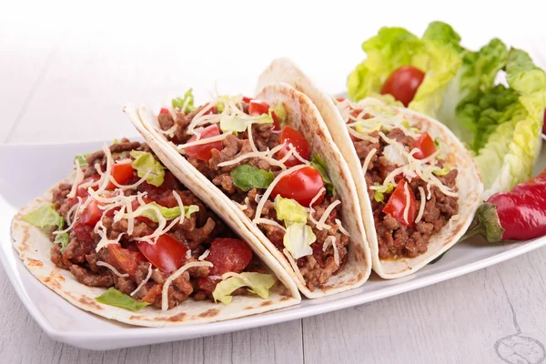 Hovězí taco — Stock fotografie