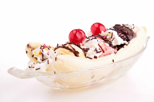 Gourmet banana split — Stock Photo, Image