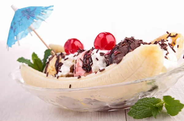 Gurme banana split — Stok fotoğraf