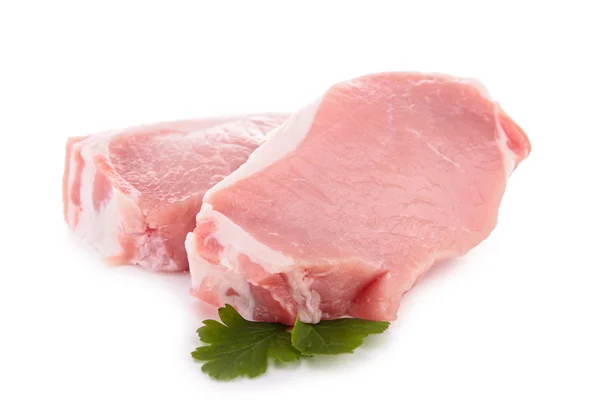 在白肉上分离的生肉 — 图库照片