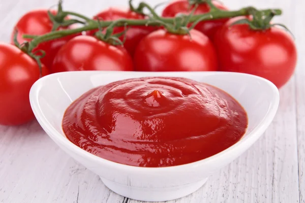 Tomato sauce, gaspacho, ketchup — Stock Photo, Image