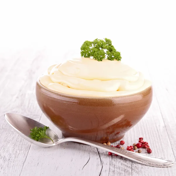 Schüssel Mayonnaise — Stockfoto