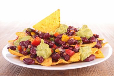 plaka nachos guacamole ile