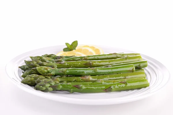 Plate of asparagus — Stock Photo, Image