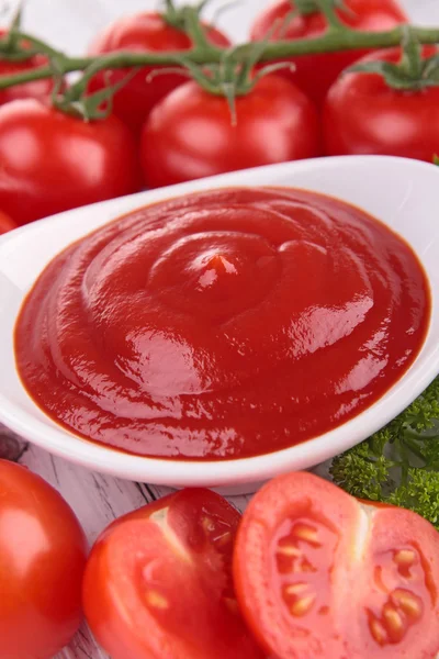 Tomatensaus, ketchup — Stockfoto