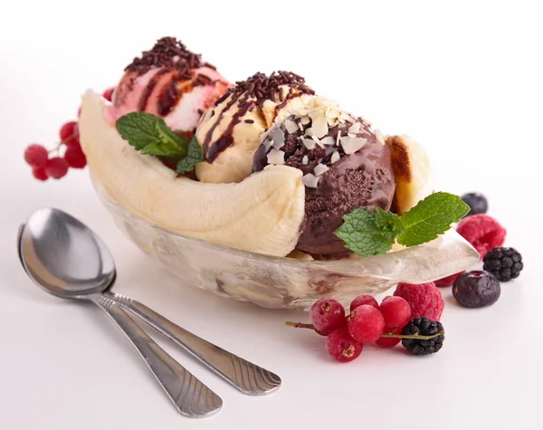 Banana split — Stock Photo, Image