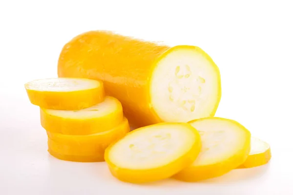 Isolated raw yellow zucchini — Stock Photo, Image