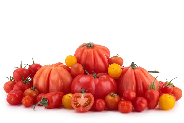 Различные сорта помидоров — стоковое фото