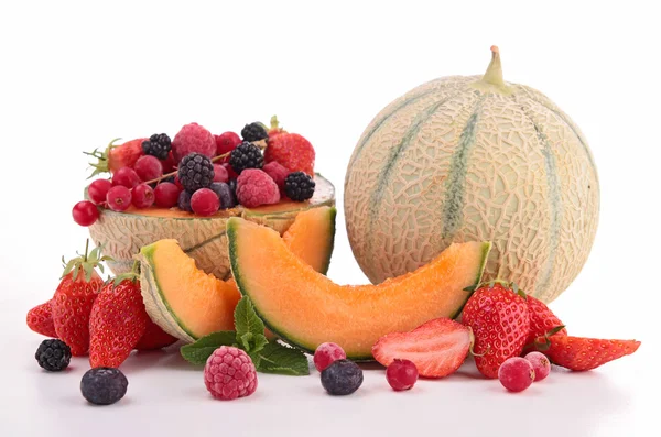 Melon och bär frukt — Stockfoto