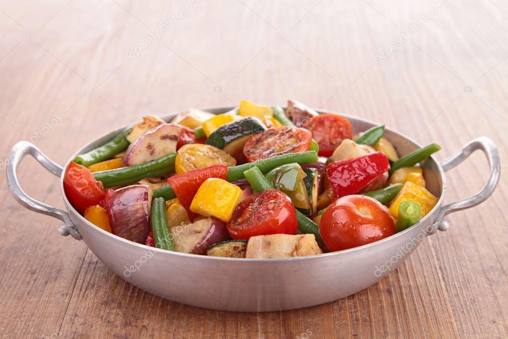 ratatouille, cooked vegetables