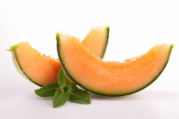 Slice of melon and mint — Stock Photo, Image