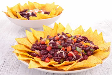 nachos tabağa yakın çekim