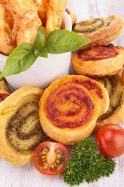 Assortment of puff pastry appetizer