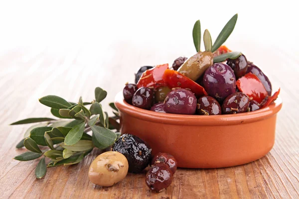 Olivy a větev — Stock fotografie
