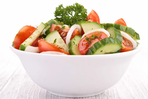 Tomato,cucumber and onion salad — Stock Photo, Image