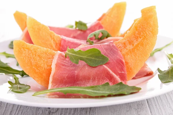 Melon och parmaskinka — Stockfoto