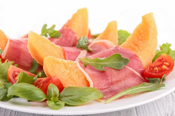 Melon and prosciutto — Stock Photo, Image