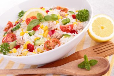 pirinç, domates, salatalık