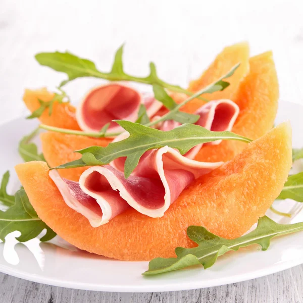Melon and prosciutto — Stock Photo, Image