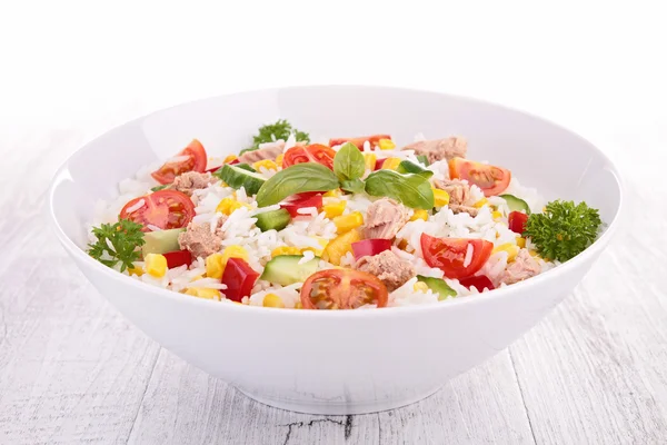 Rice,tomato and cucumber — Stock Photo, Image