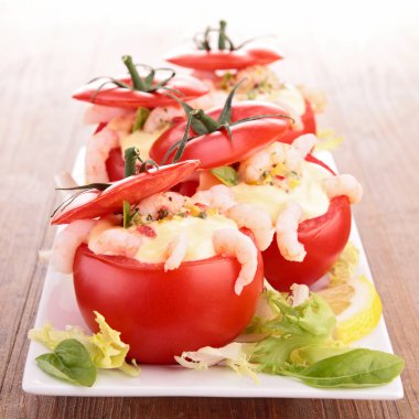 karides ile domates meze